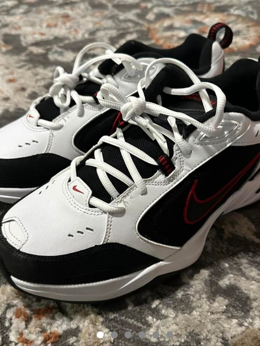 Mens Nike Air Monarch IV Red, Black & White Size 10M In Box Never Worn - Picture 4 of 8